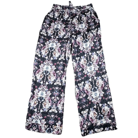 Chloe Kristyn Flowy Lightweight Floral Flower Boho Pants. Medium. Made in USA - Picture 3 of 12